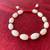 Very nice vintage white Nephrite Jade beads bracelet 2 thumbnail