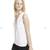 The Kooples White Tank Top with a Zip Neckline in Silk-Small 2 thumbnail