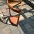 Vintage Mission / arts & crafts style brass & oak umbrella stand A267 3 thumbnail
