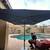 Seasons Sentry 8’ x 11’ Rectangle Adjustable Market Umbrella Canopy Blue Lik 4 thumbnail