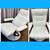 White faux, leather upholstered swivel chair recliner 1 thumbnail