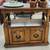 Solid Wood Drop Leaf Tea Beverage Cart Cabinet On Wheels 1 thumbnail