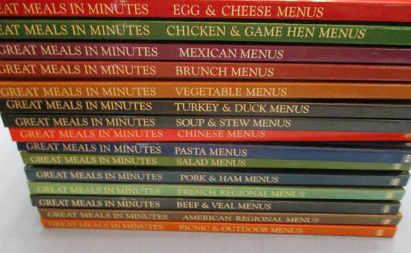 15 TIME-LIFE GREAT MEALS IN MINUTES HARDBACK BOOKS 1