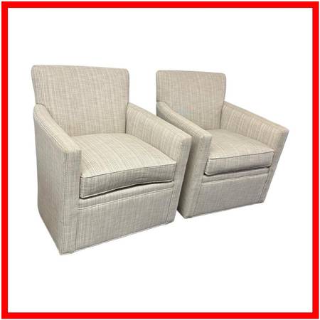 Chaddock Living Room Essence Swivel Chairs, Pair 1