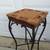 Country Cottage Vintage Wrought Iron Wicker Wood Plant Stand 27" Tall 6 thumbnail
