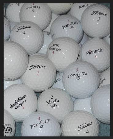 150 Golf Balls Assorted Mix-Used-Titleist, Top Flite, Maxfli, & more!! 1
