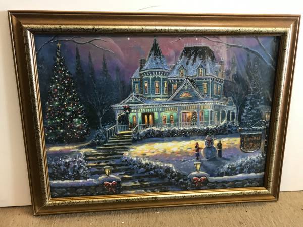 Christmas Picture Frame of a Christmas Cottage 1