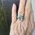 Prasiolite Quartz, Green Amethyst w/ zircon, 925 SS ring. SZ 8. 4 thumbnail