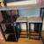 Counter high dining table with shelves & two stools 4 thumbnail