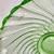 Greem Uranium Swirl Bohemian Glass Compote 5.5” Wide 7 thumbnail