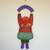 VTG Halloween Stuffed Scarecrow Figure Wall Door Hanging 31" H x 11" W 6 thumbnail