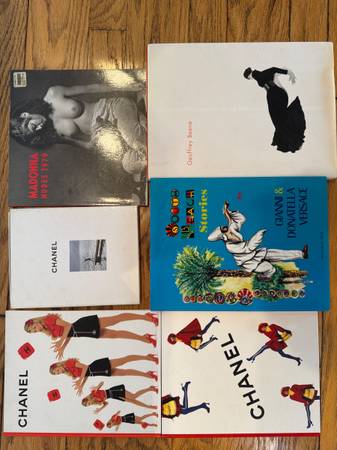 Versace, Chanel, Madonna, Geoffry Beene collection of 8 fashion books 1