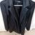 Leather like long black women jacket size M 1 thumbnail