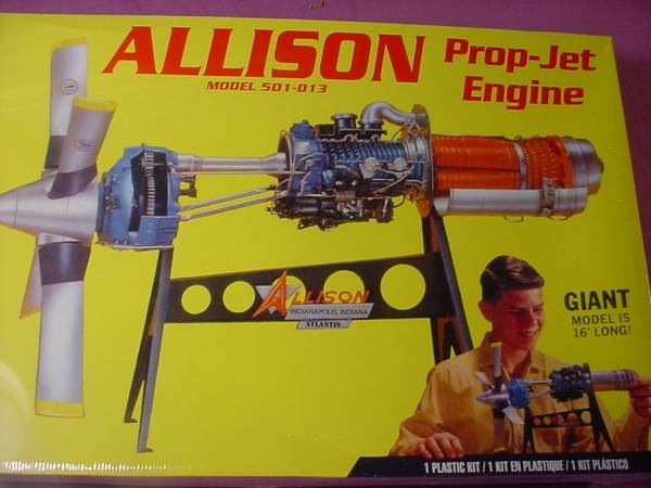 SEALED Allison Prop Jet Aircraft Engine Model Kit 1:10 1