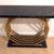 Black Faux Marble Console Table with Gold Geometric Base 2 thumbnail