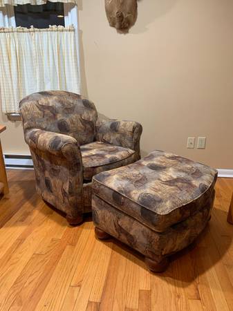 Chair and ottoman for sale 1