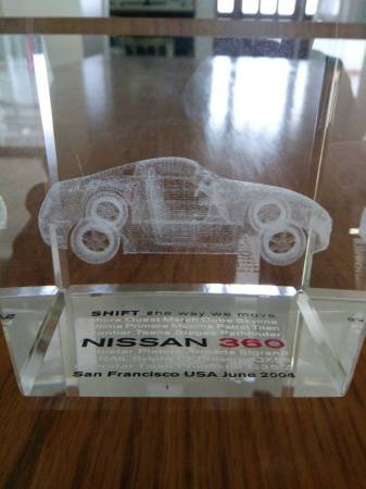 Nissan Z 3D Etched Glass Cube 1