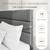 Full Size Platform Bed Frame with Upholstered Fabric Headboard, Grey Upholstered 2 thumbnail