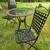 Outdoor table and 2 folding chairs-wrought iron 2 thumbnail