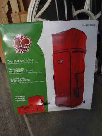 Christmas Tree 7.5' - 12' Tall Rolling Storage Duffle Bag, New In Box 1