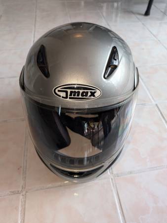 Gmax 44s Silver Full Face flip-up Helmet Small Size 6-3/4 to  7 55-56 1