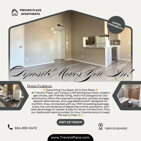 1 πͺ ONE BEDROOM DEAL THAT WONβT LAST β WALK RIGHT IN WITH DEPOSIT ONLY! 1
