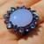 Natural Chalcedony, Amethyst, Topaz; antique silver, Size 7.5 3 thumbnail