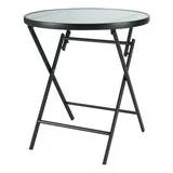 Mainstays 26" Greyson Square Glass & Steel Round Bistro Folding Table 1