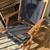Outdoor chair - blue braided cloth and wood 1 thumbnail