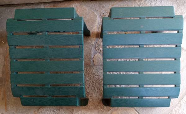 🌞 OUTDOOR PATIO ADIRONDACK SLATTED FOOTRESTS SET OF 2 NEW $20 EA 😎 1