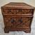 VINTAGE BROWN WOOD WICKER TRUNK WITH METAL LATCH 5 thumbnail