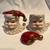 *HTF* FOUR SANTA HEADS - CREAMER, COVERED SUGAR, SALT & PEPPER SHAKERS 3 thumbnail