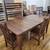 Beautiful Walnut dining room table and chairs. 6 thumbnail