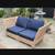 Restoration Hardware Teak Sectional Corner Lounge Chairs/Loveseat 3 thumbnail