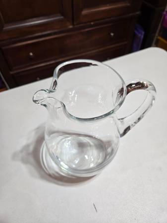 9" Tall Clear Glass Pitcher 1