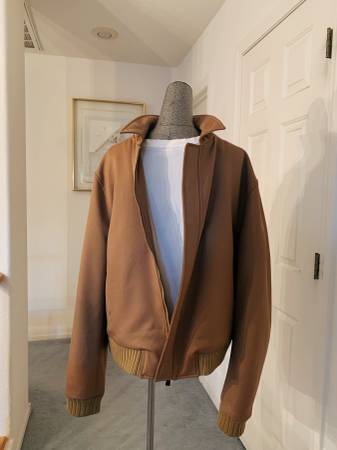 Authentic Bally Bomber Style Camel Zip Jacket 1