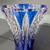 Val St Lambert Blue 8" Crystal Vase 3 thumbnail