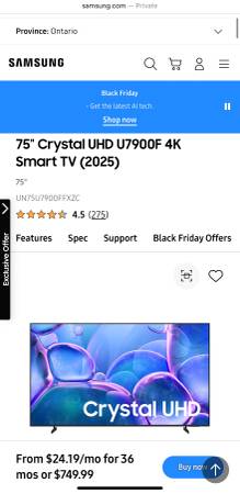 Samsung Televisions (75 & 85 inch) 1