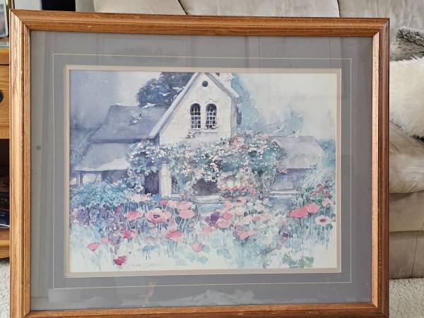 Dalina Darton Watercolor Lithograph - Garden 1986 1