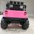 12V Kids Ride-On Pink Jeep w/ 3 Speeds, LED, Remote, Bluetooth 6 thumbnail
