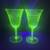 Antique Uranium Glass Goblet set 1 thumbnail