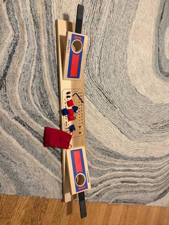 Wooden table top cornhole 1