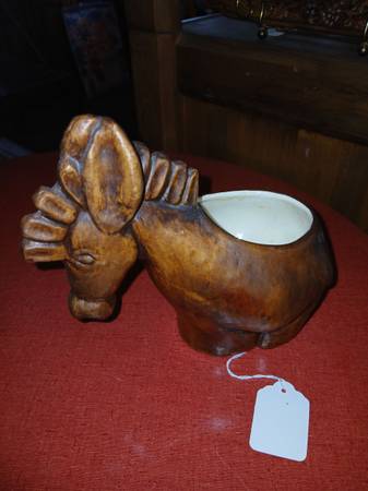 treasure craft glazed ceramic stylized horse planter treasurecraft 1