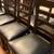 Counter height 8 black leather chairs 2 thumbnail