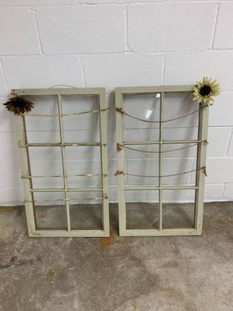 Vintage antique wood windows 1