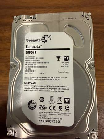 Used Seagate Barracuda 3TB HDD 3.5 ST3000DM001 1