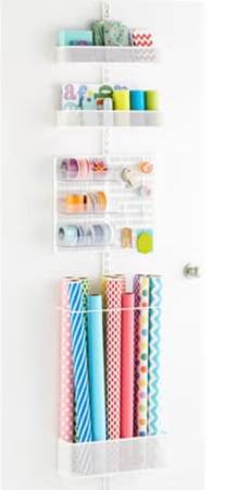 Container Store Gift Wrap Elfa Over the Door Storage System 1