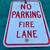 Pair of No parking  fire lane sign 2 thumbnail