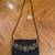 Shoulder/Hand/Crossbody Bags - Black Beaded, Embroidered Bird, Blue 8 thumbnail