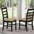 2, dark cherry / black dining room chairs with cushion seat 1 thumbnail